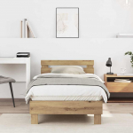 Voodiraam peatsiga K&auml;sit&ouml;&ouml;puu 193 x 95 x 88 cm Tehispuit