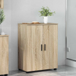 Vannitoa kapp sonoma tamm 60 x 35 x 80 cm tehispuit & metall