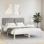 Voodiraam Pehme Peatoega Helehall 160 x 200 cm Tahke m&auml;nd