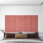 Seina Peatsid 12 tk Roosa 30 x 15 cm Samet