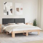 Voodiraam Pehme Peatoega peaga Tumehall 180 x 200 cm Tahke m&auml;nd