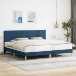 Voodi raam peaga Sinine 180 x 200 cm kangas