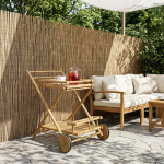 Teetrolli ratastega Neutraalne 79 x 67.5 x 84 cm Bambus