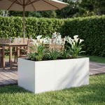 Aia istutuskast valge 120 x 80 x 60 cm k&uuml;lmvalmistatud teras