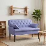 Nurgadiivan nuppude &auml;sitlusega Jeans sinine 111 x 68 x 80 cm