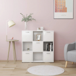 Raamaturiiul valge 90x30x90 cm tehispuit