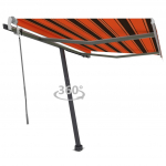 K&auml;sitsi sisset&otilde;mmatav varikatus 300 x 250 cm oranž/pruun