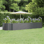 Aia taimekast, antratsiit, 447x140x68 cm, galvaniseeritud teras