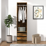 Riidekapp sahtlitega, suitsutatud tamm 50x50x200 cm tehispuit