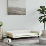 Koeravoodi, kreemjas, 100 x 50 x 21 cm, samet