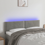 LED-voodipeats, helehall, 144x5x78/88 cm, samet
