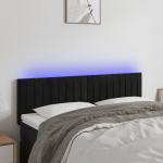 LED-voodipeats, must, 144x5x78/88 cm, samet
