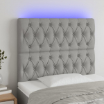 LED-voodipeats, helehall, 100x7x118/128 cm, kangas