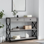 Konsoollaud, hall sonoma tamm, 100 x 28 x 75 cm, tehispuit