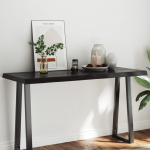 Lauaplaat, tumepruun, 140 x 60 x (2-6) cm, t&ouml;&ouml;deldud t&auml;ispuit