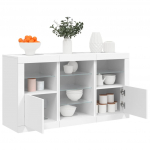 Puhvetkapp LED-tulega, valge, 123 x 37 x 67 cm