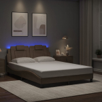 VOODIRAAM LED-TULEDEGA, CAPPUCCINO, 140 X 190 CM, KUNSTNAHK