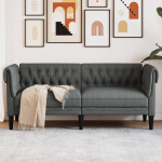 Chesterfield 2-kohaline diivan, tumehall, kangas