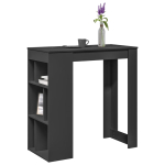 Baarilaud riiulitega, must, 102x50x103,5 cm tehispuit