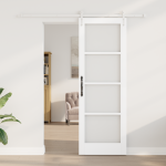 Liuguks komplektis tarvikutega valge 73.5x211 cm t&auml;ispuit m&auml;nnipuit