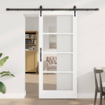 Liuguks valge 86 x 198.5 cm puit ja metall