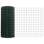 Vidaxl euroopa aed 5 u-postiga roheline 0.6x10 m teras