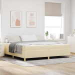 Voodiraam madratsiga cream 200 x 200 cm kangas
