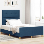 Voodiraam peatsiga Sinine 120 x 190 cm kangas