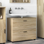 Vannitoa kapp sonoma tamm 76,5 x 35 x 64 cm tehispuit & metall
