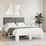 Voodiraam Pehme Peatoega peaga Helehall 140 x 200 cm Tahke m&auml;nd