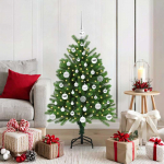 J&otilde;ulupuu koos 150 led-iga koos alusega roheline 120 cm pe