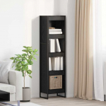 Raamaturiiul Must tamm 80 x 30 x 155 cm Tehispuit