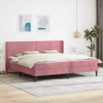 Voodiraam madratsiga Roosa 180 x 200 cm Samet