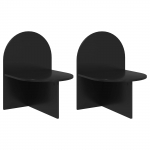 &Ouml;&ouml;kapp 2 pcs Must tamm 48 x 49 x 65 cm T&ouml;&ouml;deldud puit