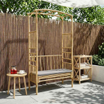 Aed kaar pingiga Neutraalne 115 x 50 x 205 cm Bambus