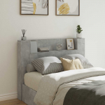 Peats riiuliga peaga Betoonhall 140 x 16,5 x 103,5 cm Tehispuit