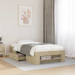 Voodiraam ladustamisega Sonoma tamm 80 x 200 cm Tehispuit