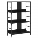 Raamatukapp Must tamm 78,5 x 33 x 117,5 cm metall PB