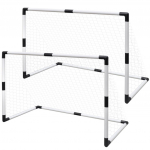 Mini jalgpalliv&auml;rav postide ja v&otilde;rguga 2 tk lastele 91,5 x 48 x 61 cm