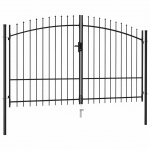 Kahepoolne aiav&auml;rav nooleotstega, teras, 3 x 2 m, must