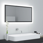 LED vannitoa peeglikapp, hall, 90x8,5x37 cm, akr&uuml;&uuml;l