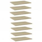 Riiuliplaadid 8 tk, Sonoma tamm, 40x30x1,5 cm, puitlaastplaat