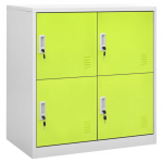 Lukustatav hoiukapp, helehall ja roheline, 90x45x92,5 cm, teras