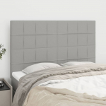 Voodipeatsid 4 tk, helehall, 72x5x78/88 cm, kangas