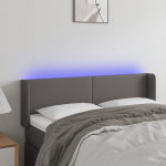 LED-voodipeats, hall, 147x16x78/88 cm, kunstnahk