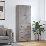 K&otilde;rge kapp, hall sonoma tamm, 69,5 x 34 x 180 cm, tehispuit