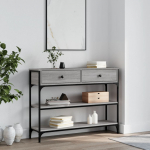 Konsoollaud, hall sonoma tamm, 100 x 25 x 75 cm, tehispuit