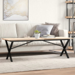 Kohvilaua jalad, x-raam, 140 x 30 x 43 cm, malm