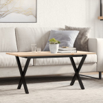 Kohvilaud, x-raam, 100 x 50 x 45 cm, m&auml;nnipuit ja malm