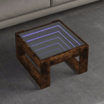 Diivanilaud LED-tuledega, suitsutatud tamm, 50x50x30cm